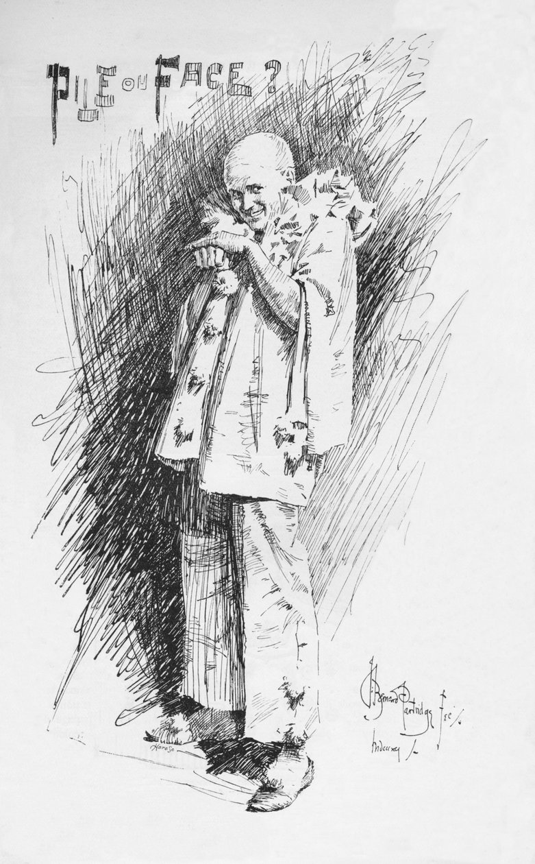 小丑素描，c1893，1894年 作者 伯纳德·帕特里奇