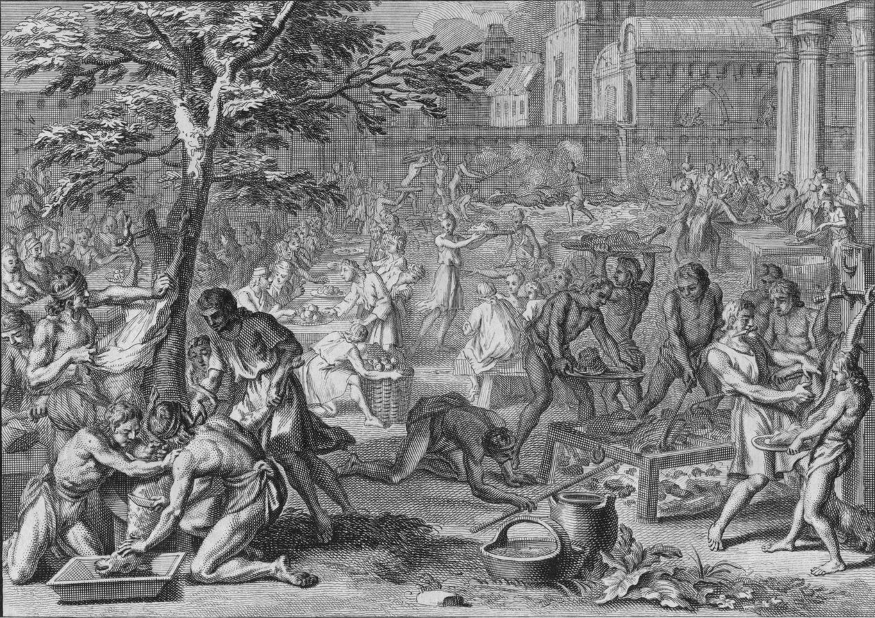 盛宴是太阳的荣耀，伟大的拉米（Ramy）的日子，1723年。 作者 伯纳德·皮卡特