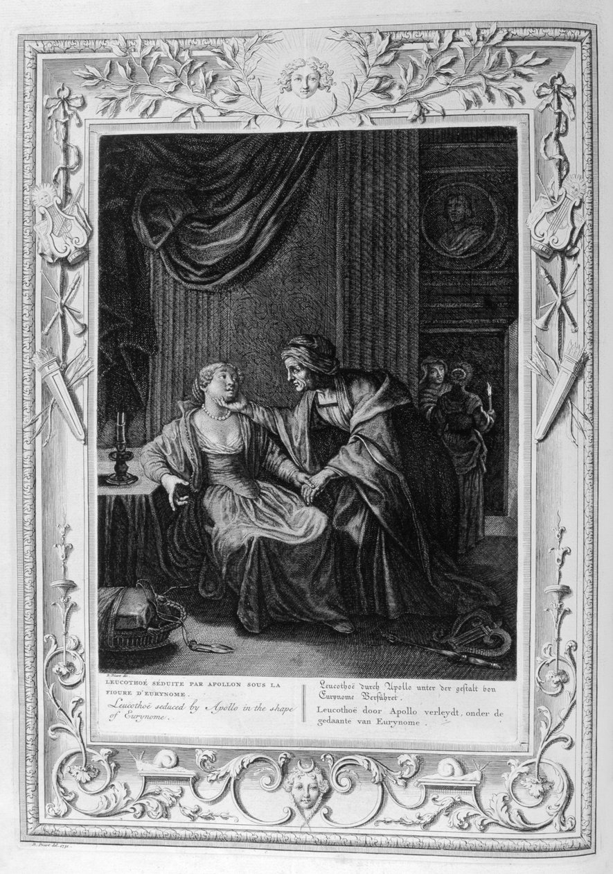 Leucothoe seduced by Apollo (engraving) 作者 伯纳德·皮卡特