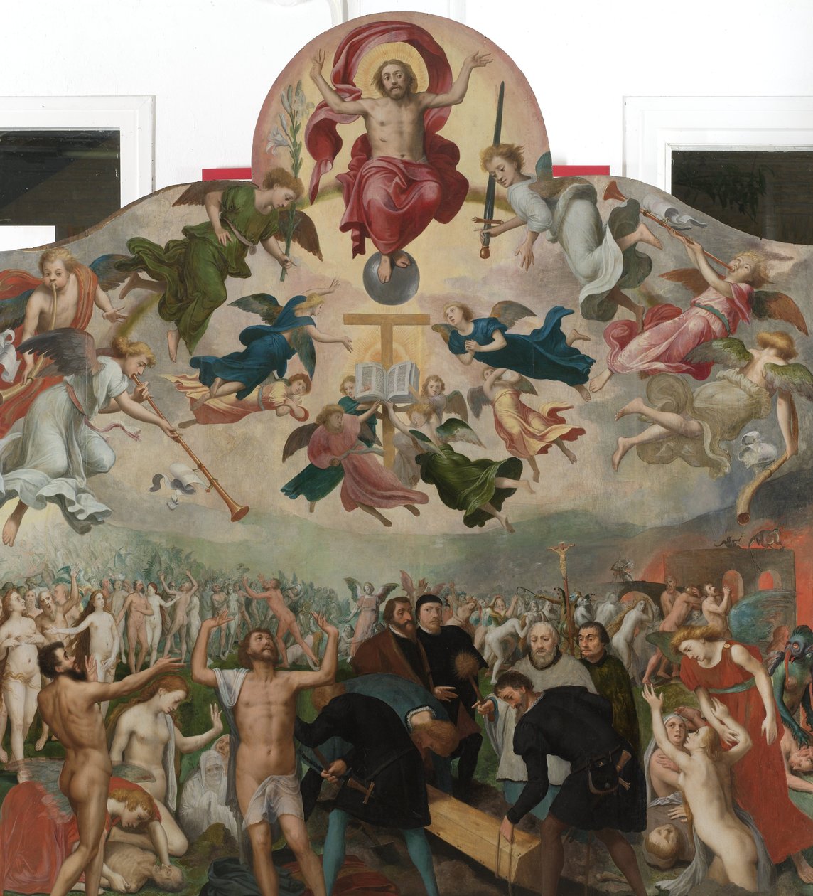 最后的审判和埋葬死者 作者 伯纳德·范·奥利（Bernard van Orley）（圈子）