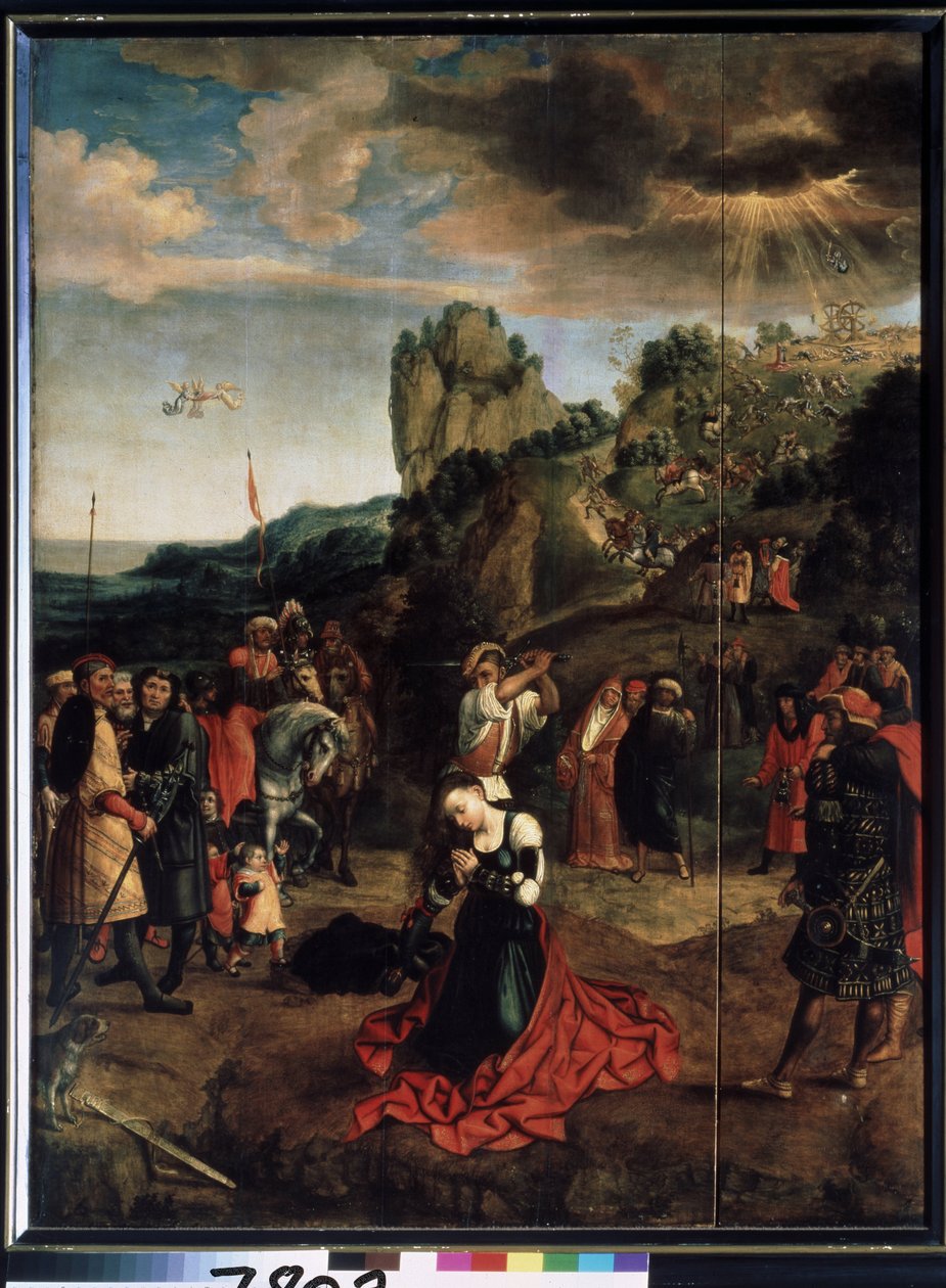 圣凯瑟琳烈士。 （圣凯瑟琳的殉难） - Peinture de Bernard van Orley（巴伦德、巴伦特、伯纳特·范·布鲁塞尔） 作者 伯纳德·范·奥利