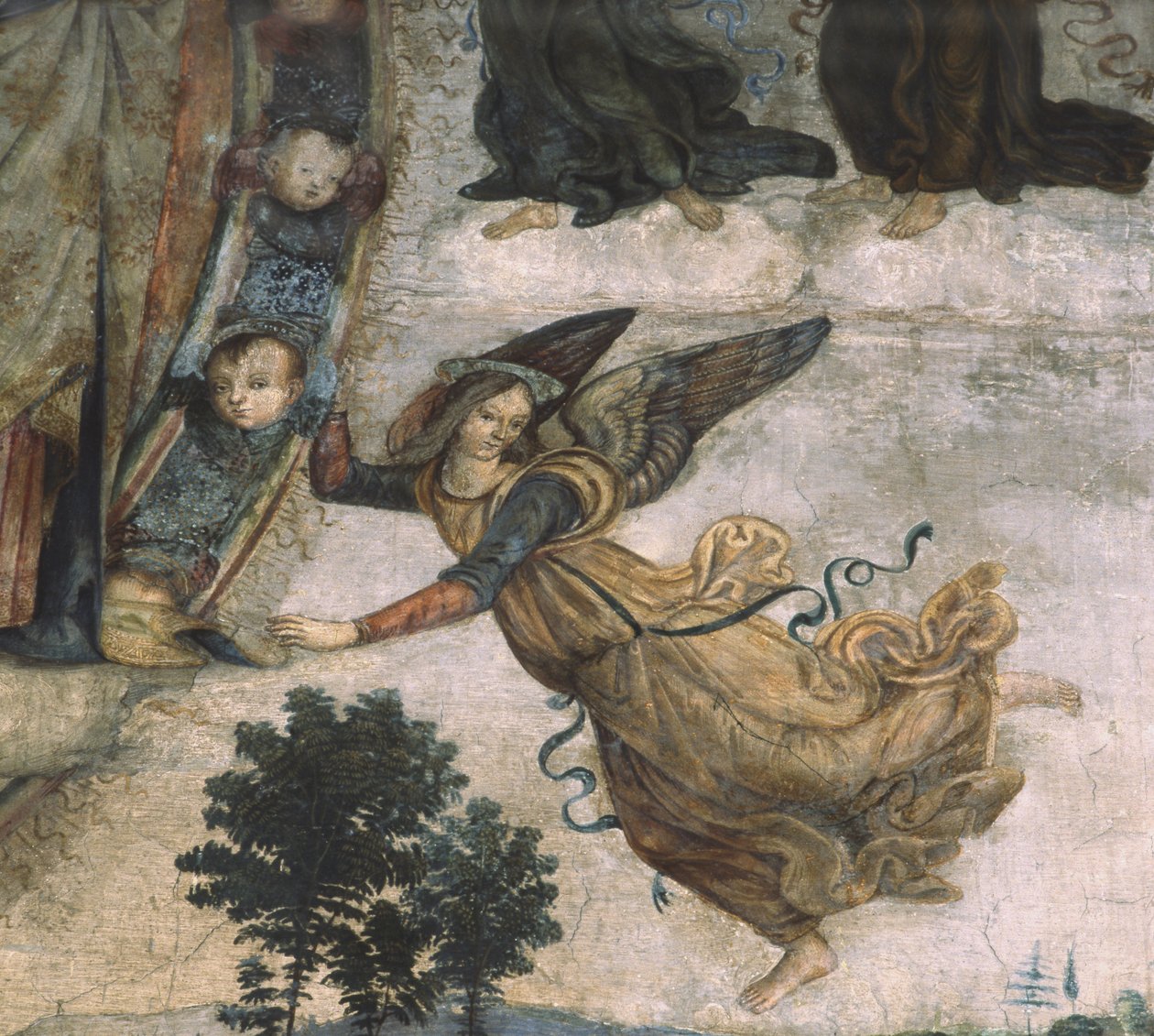 场景细节从玛丽的生活，c.1484-92壁画 作者 贝纳迪诺·贝托·平图里基奥