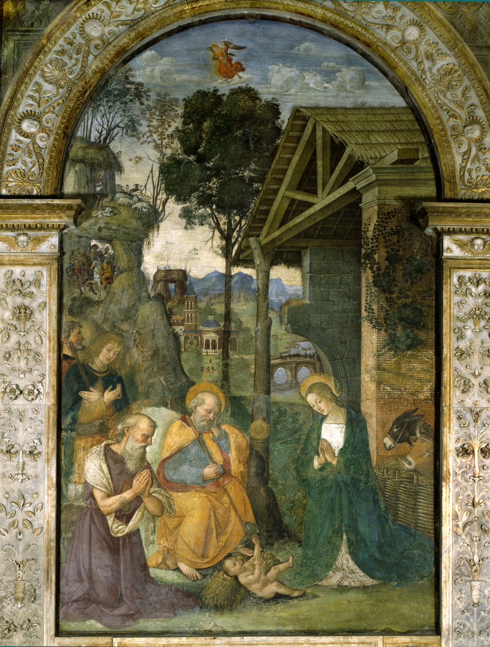诞生，c.1484-92 作者 贝纳迪诺·贝托·平图里基奥