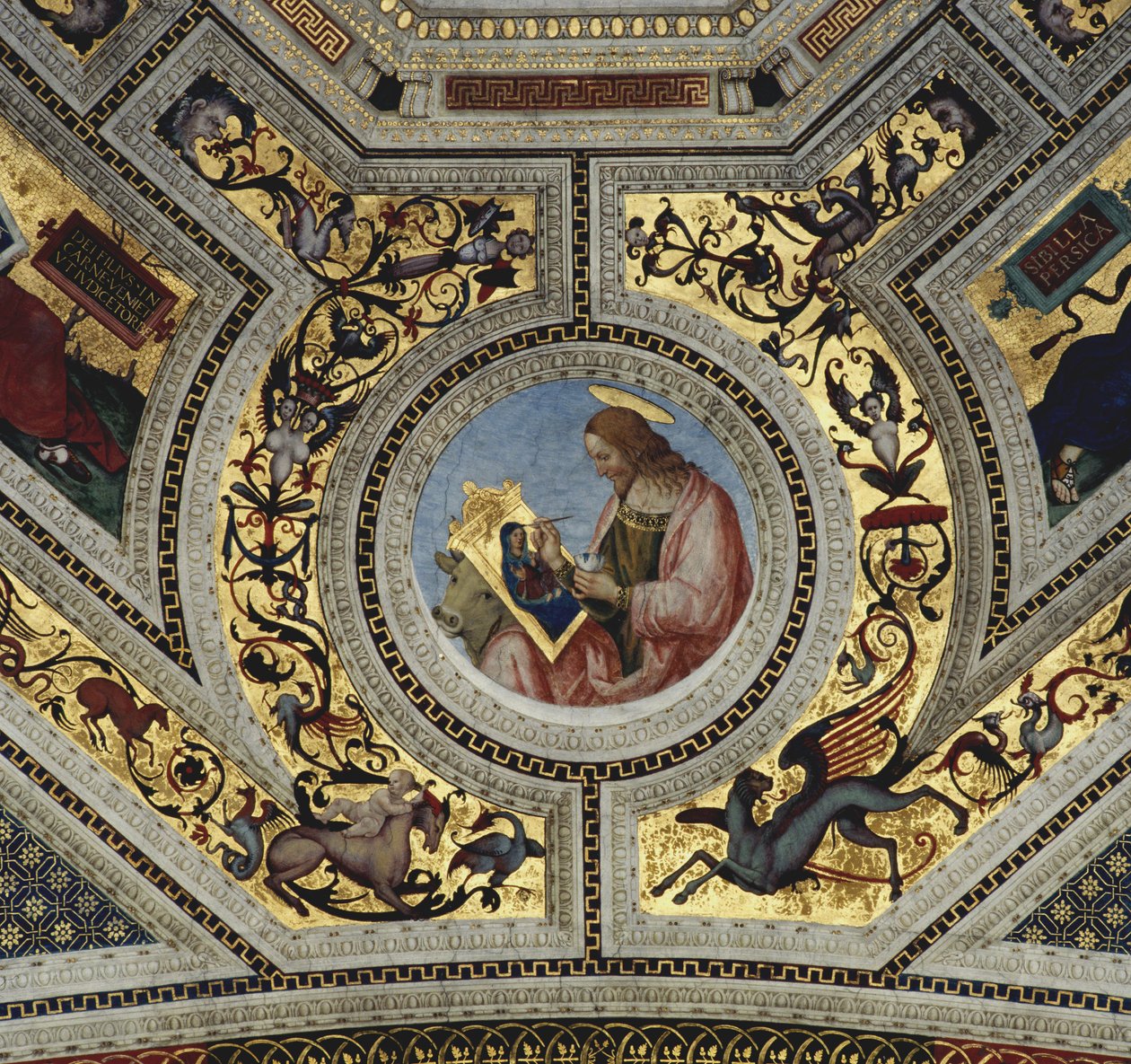 长老会的穹顶与Luke the Evangelist，Santa Maria del Popolo，Rome，c.1484-92 作者 贝纳迪诺·贝托·平图里基奥