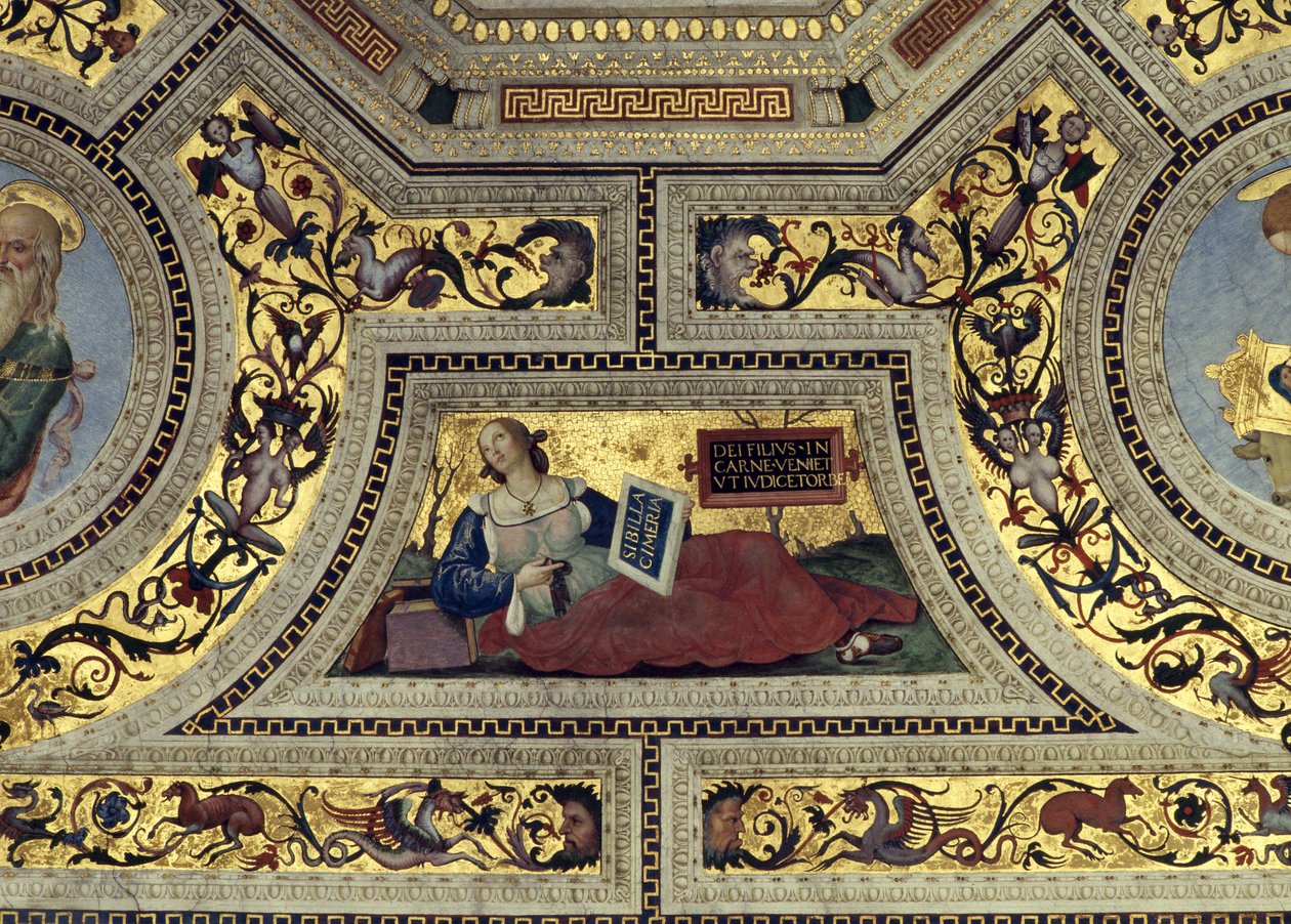 长老会的穹顶与Cimmerian Sybil，Santa Maria del Popolo，罗马，c.1484-92 作者 贝纳迪诺·贝托·平图里基奥