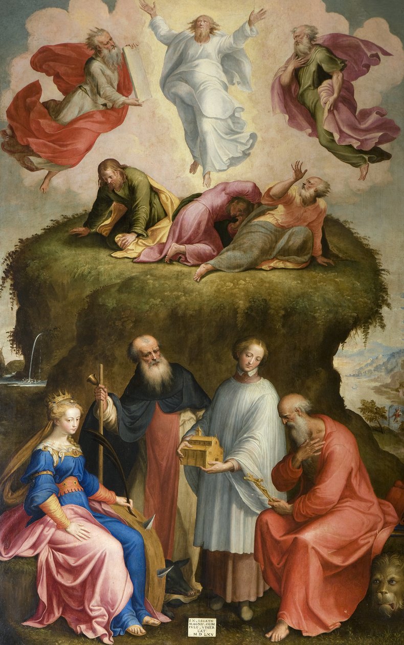 变形与圣徒，1565 作者 贝纳迪诺·坎皮（Bernardino Campi）