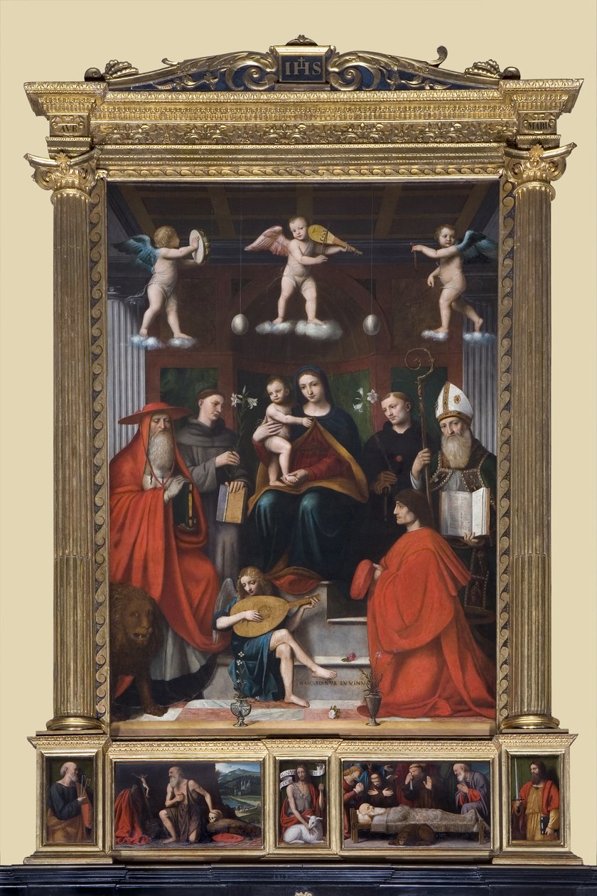 神圣的对话，Pala Raimondi，1517-18 作者 贝纳迪诺·路易尼