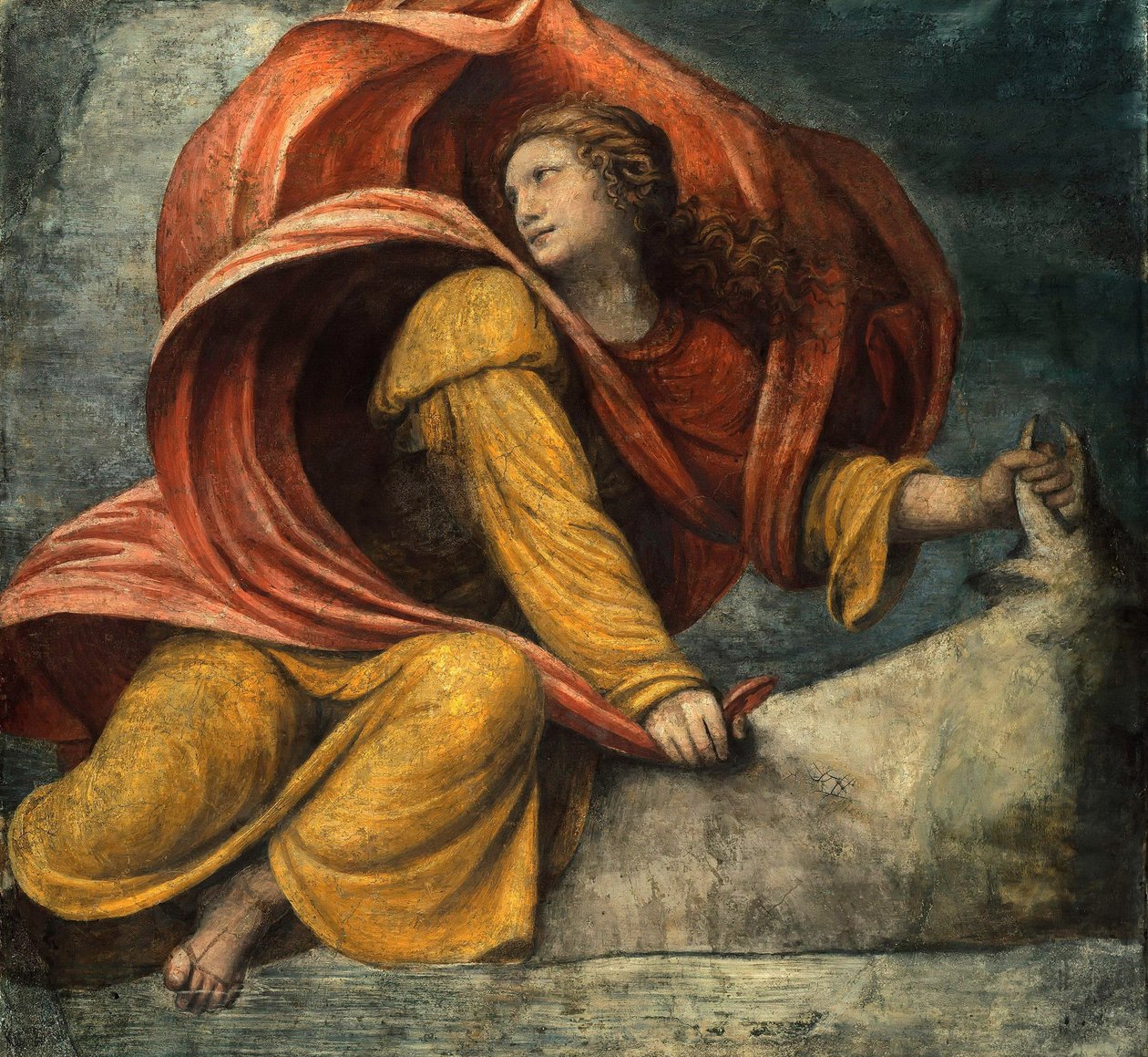 贝纳迪诺 (Bernardino) 对欧罗巴·鲁尼 (Luini) 的强奸（约 1480-1532 年），-壁画 作者 贝纳迪诺·路易尼
