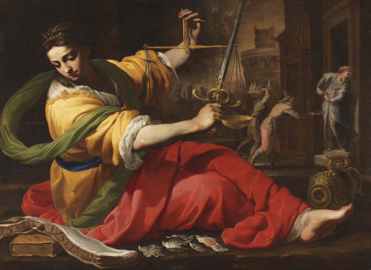 Allegorie de la Justice - Allegory of Justice, by Mei, Bernardino (1612-1676). Oil on canvas 作者 贝纳迪诺·梅