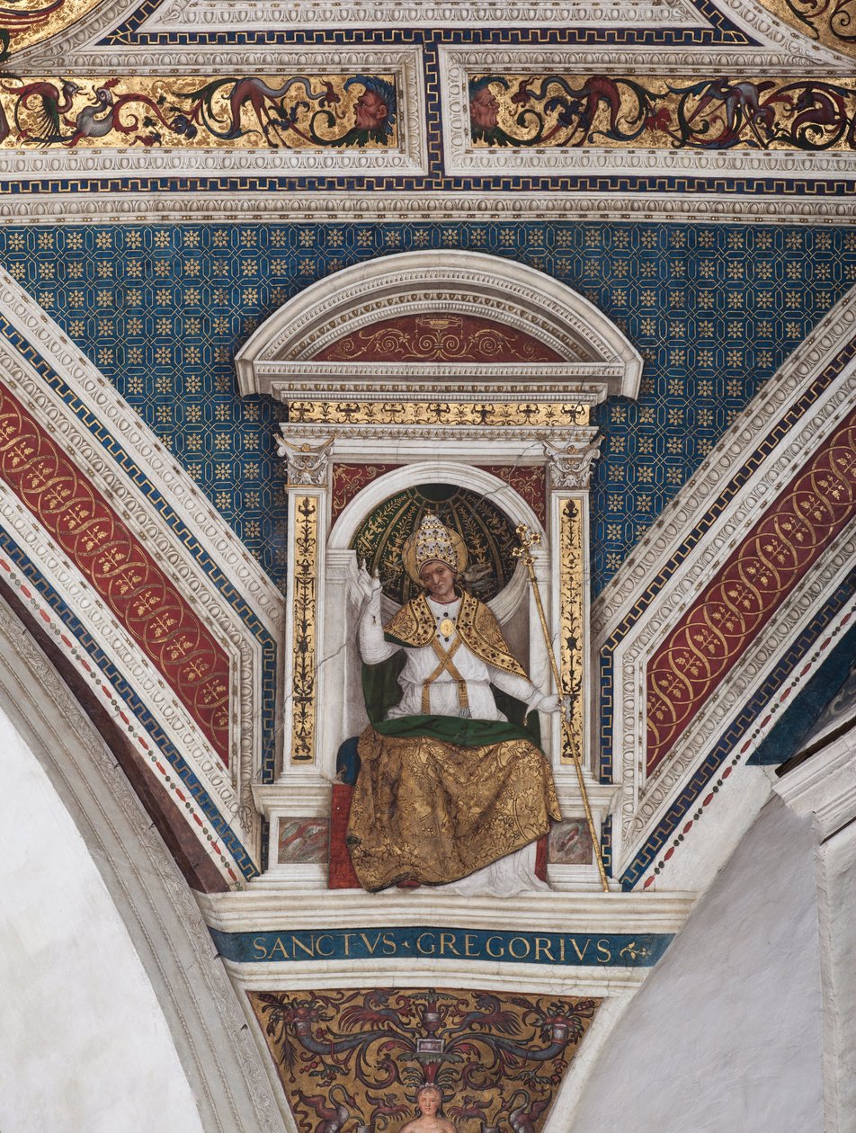 St Gregory the Great, detail of the Doctors of the Church (fresco 作者 贝纳迪诺·贝托·平图里基奥