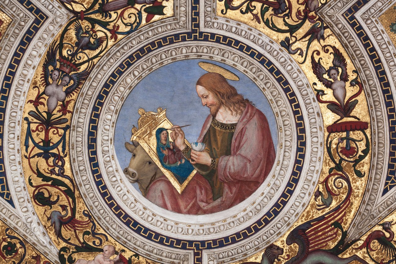 St Luke, detail of The Four Evangelists (fresco 作者 贝纳迪诺·贝托·平图里基奥