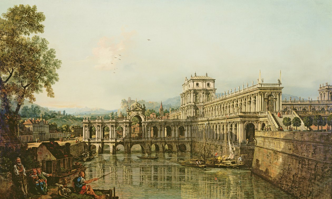 建筑随想曲，1765年 作者 贝尔纳多·贝洛托（Canaletto）