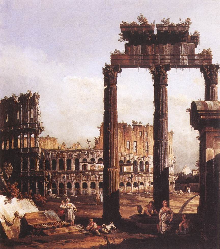 Capriccio与斗兽场 作者 贝尔纳多·贝洛托（Canaletto）