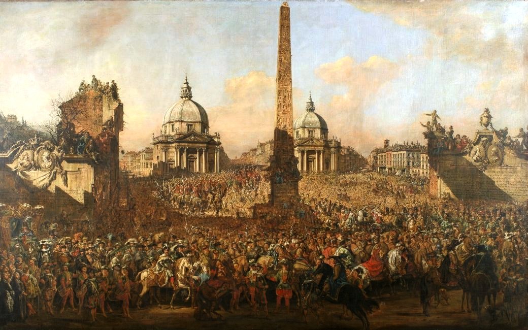 耶日奥索林斯基进入罗马 作者 贝尔纳多·贝洛托（Canaletto）