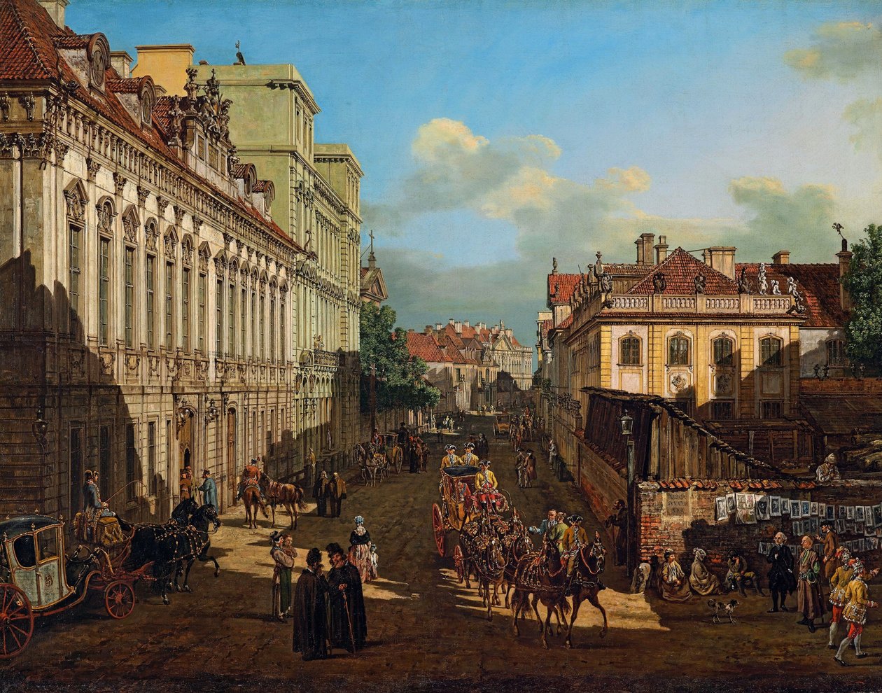 华沙Miodowa街 作者 贝尔纳多·贝洛托（Canaletto）