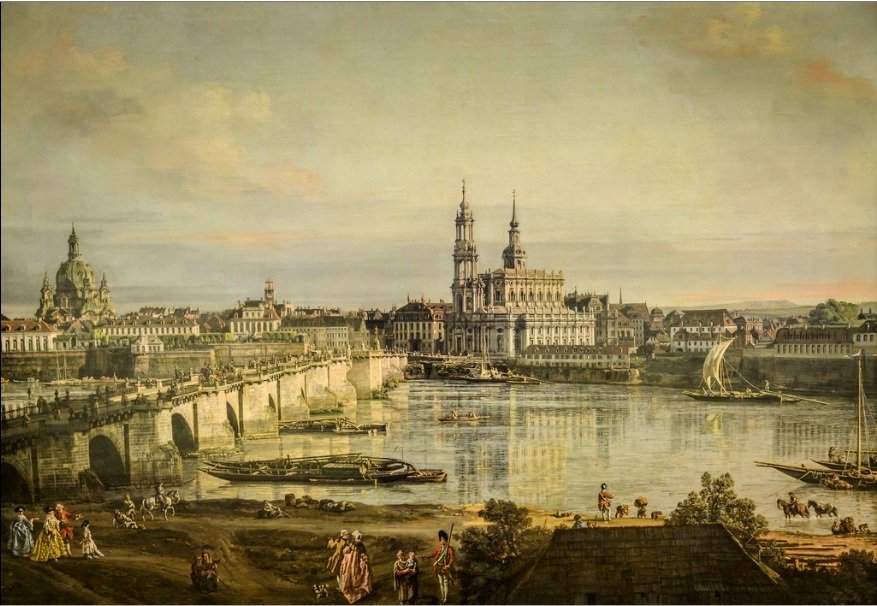 德累斯顿老城区 作者 贝尔纳多·贝洛托（Canaletto）