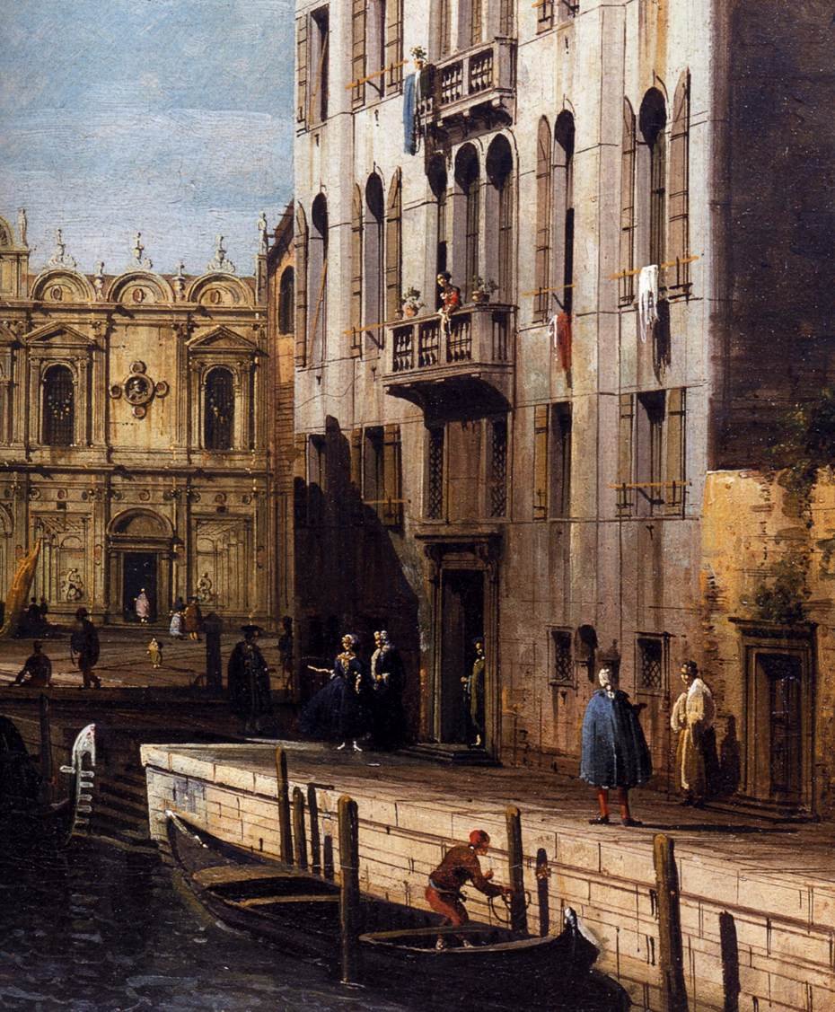 Rio dei Mendicanti与圣马可学院（详情） 作者 贝尔纳多·贝洛托（Canaletto）