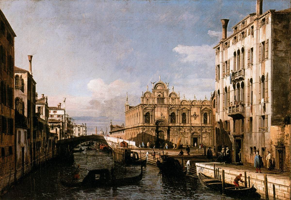Rio dei Mendicanti与圣马可学校合作 作者 贝尔纳多·贝洛托（Canaletto）