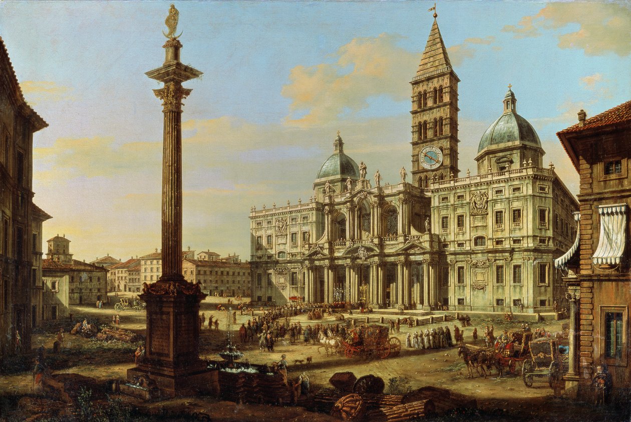 圣母玛利亚，罗马，1739年 作者 贝尔纳多·贝洛托（Canaletto）