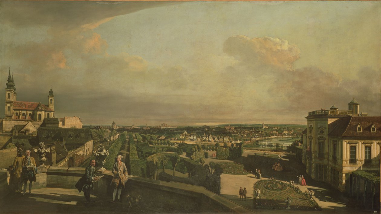 Kaunitz宫殿和花园，维也纳，175960 作者 贝尔纳多·贝洛托（Canaletto）