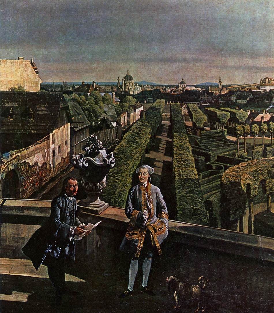 维也纳，Palais Kaunitz的全景 作者 贝尔纳多·贝洛托（Canaletto）