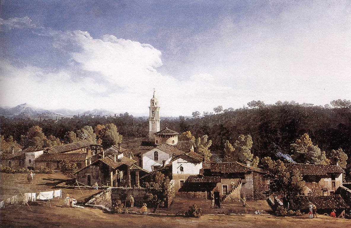 在瓦雷泽附近的Gazzada看法 作者 贝尔纳多·贝洛托（Canaletto）