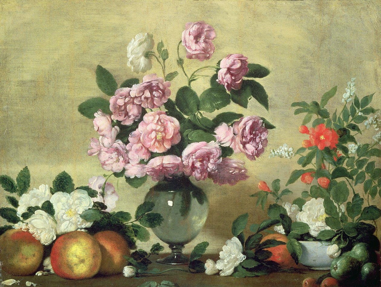 鲜花和水果 作者 贝尔纳多·斯特罗兹（Bernardo Strozzi）