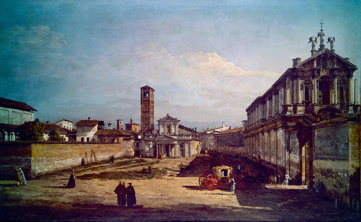 米兰风光》（绘画） 作者 贝尔纳多·贝洛托（Canaletto）