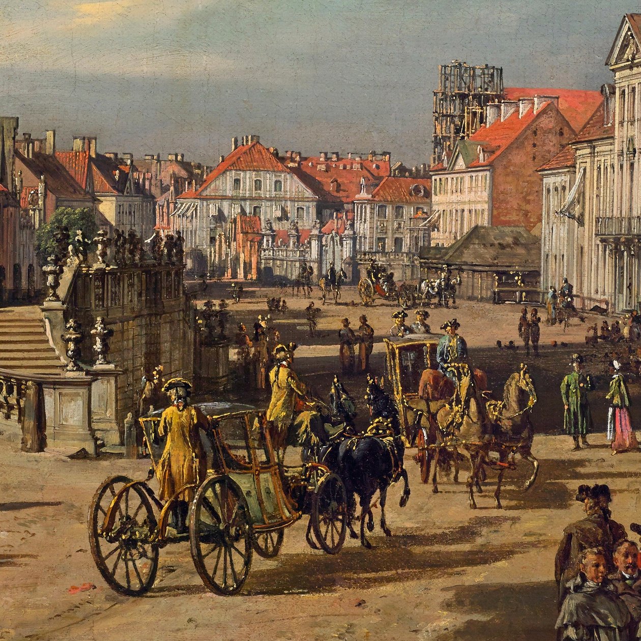 华沙的圣十字教堂（详细） 作者 贝尔纳多·贝洛托（Canaletto）
