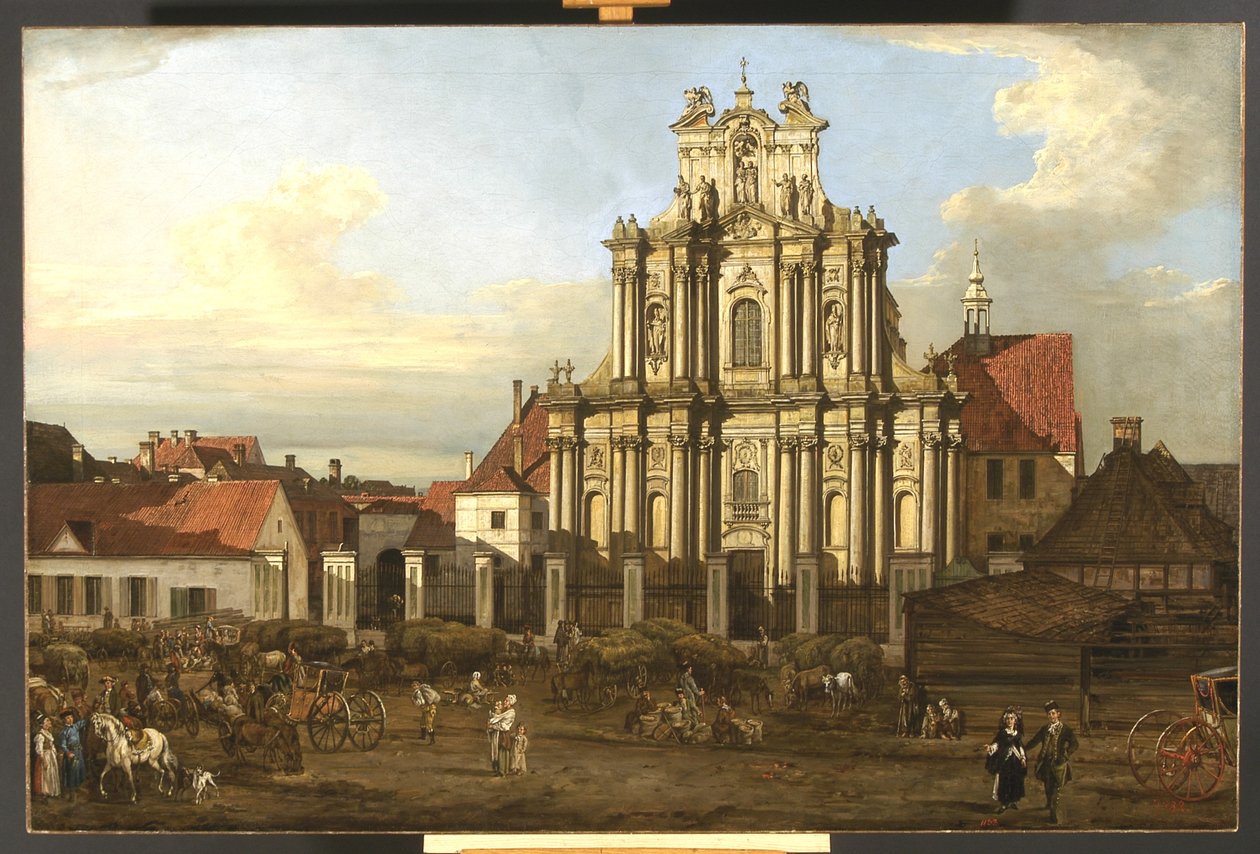 Visitandines的教会，华沙，波兰 作者 贝尔纳多·贝洛托（Canaletto）