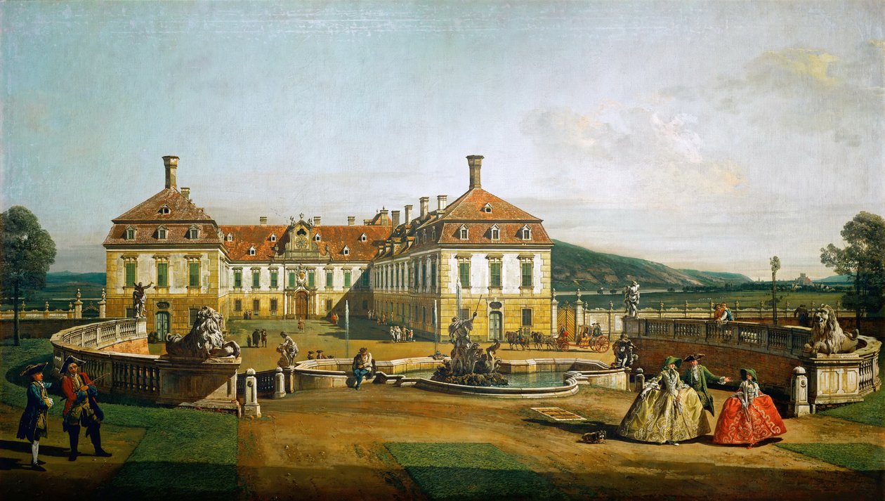 皇宫Schloßhof，Ehrenhofseite 作者 贝尔纳多·贝洛托（Canaletto）