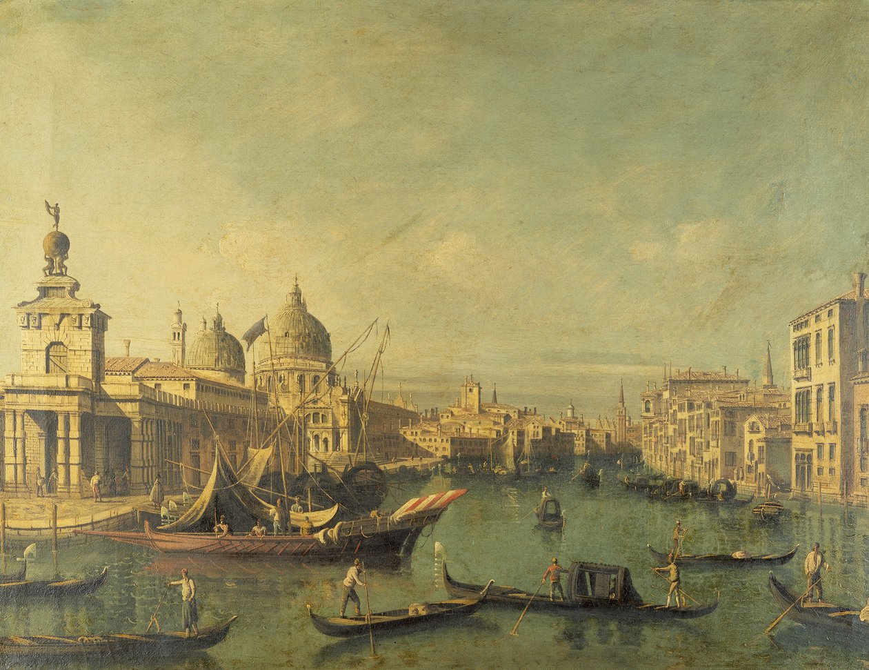 威尼斯大运河入口（布面油画） 作者 贝尔纳多·贝洛托（Canaletto）