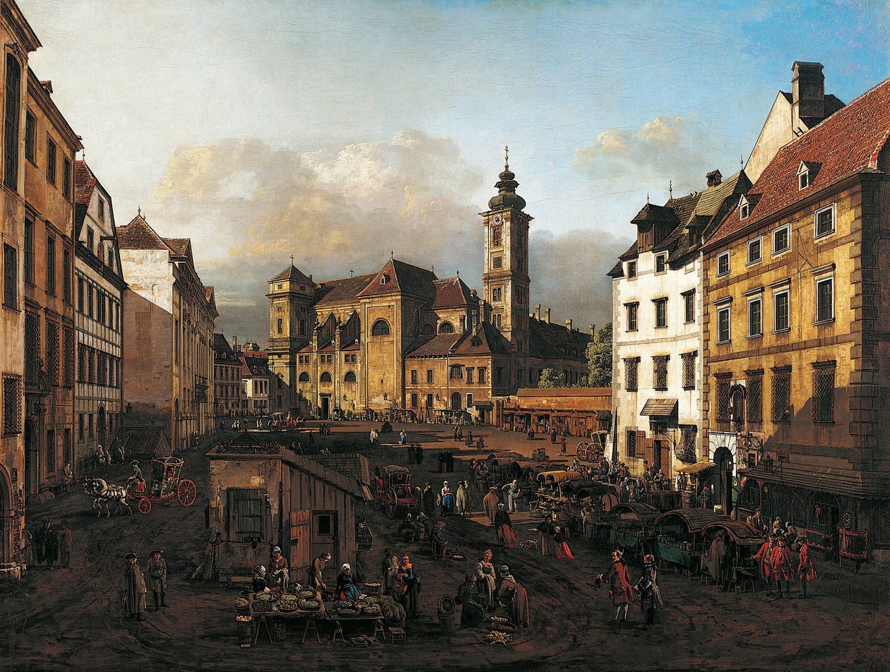 从东南方看飞扬广场 作者 贝尔纳多·贝洛托（Canaletto）