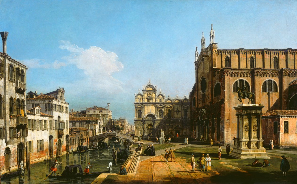 Campo di SS. Giovanni e Paolo，威尼斯，1743-1747。 作者 贝尔纳多·贝洛托（Canaletto）