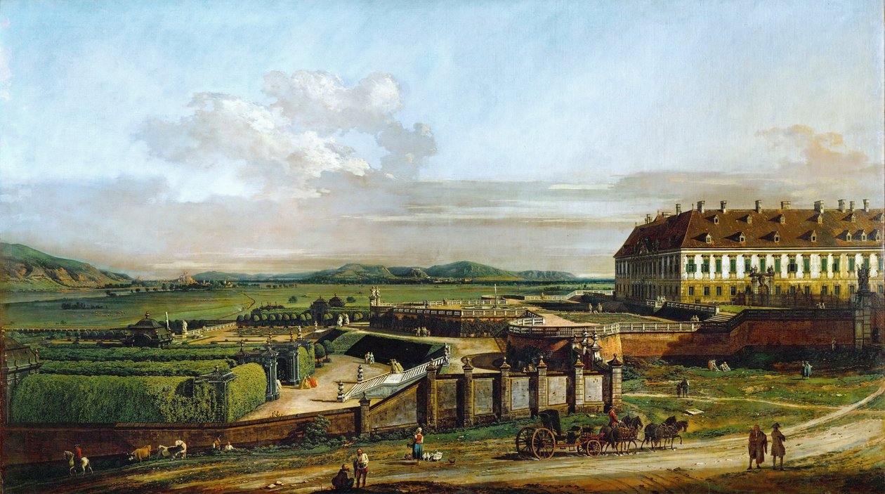 从北部看的城堡城堡1758年至1761年之间 作者 贝尔纳多·贝洛托（Canaletto）