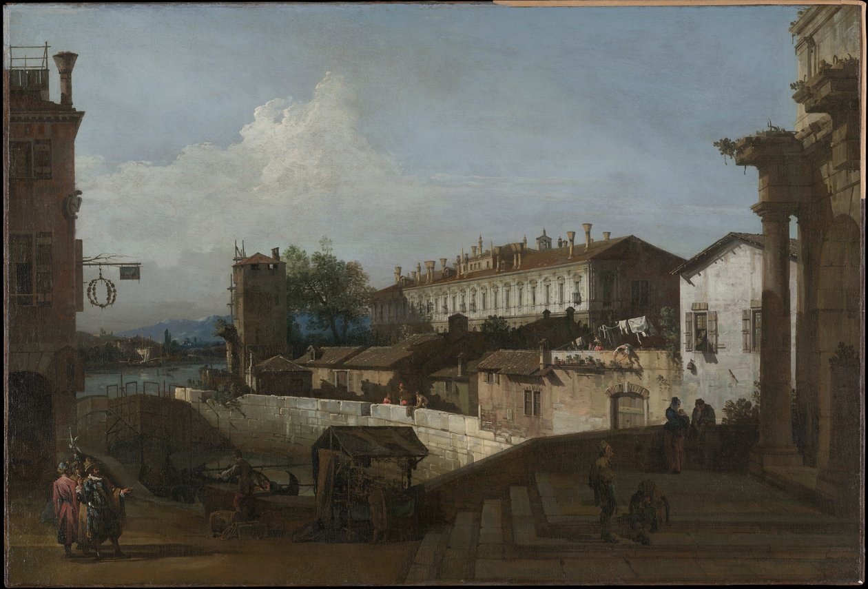 多洛水闸 作者 贝尔纳多·贝洛托（Canaletto）