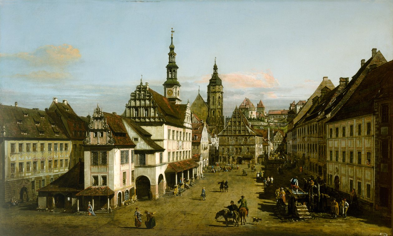 皮尔纳市场，1764年 作者 贝尔纳多·贝洛托（Canaletto）