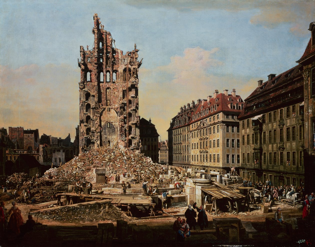 老克鲁兹教堂的废墟 作者 贝尔纳多·贝洛托（Canaletto）