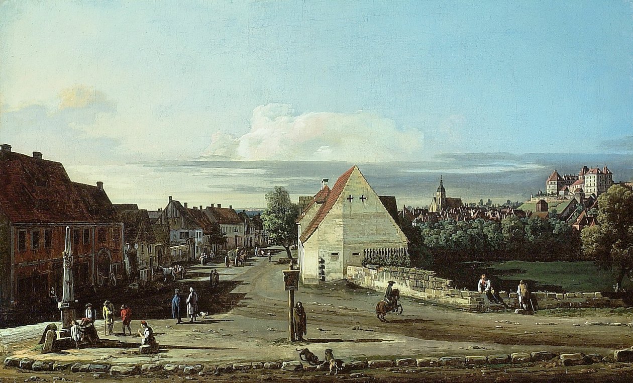 皮尔纳与松恩施泰因要塞景观 作者 贝尔纳多·贝洛托（Canaletto）