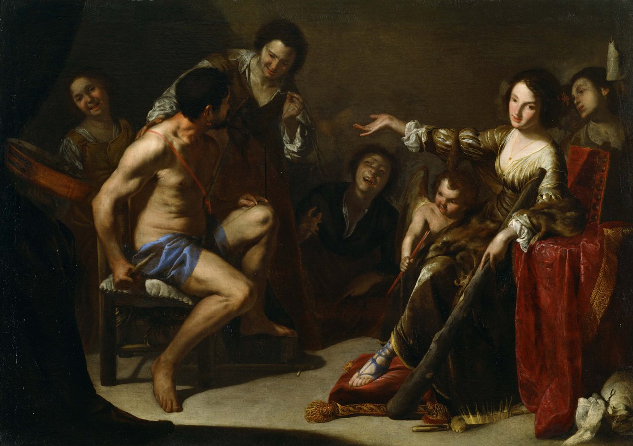 赫拉克勒斯和汉弗莱角c。 1640 作者 贝尔纳多·卡瓦利诺