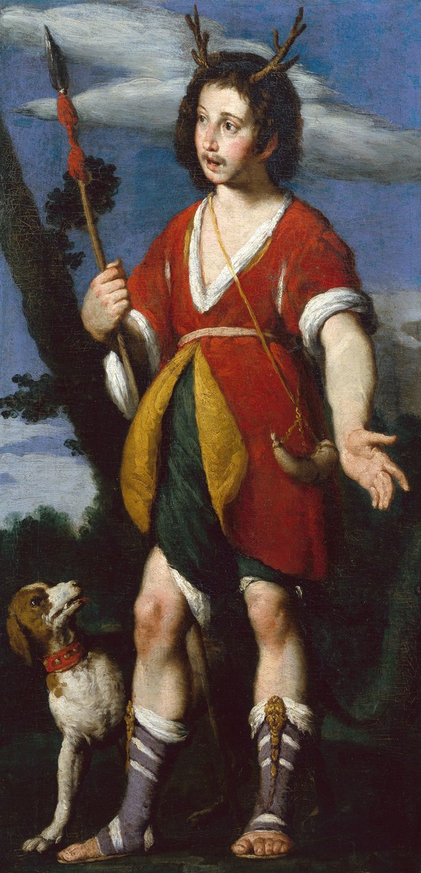 阿克泰翁（布面油画） 作者 贝尔纳多·斯特罗兹（Bernardo Strozzi）