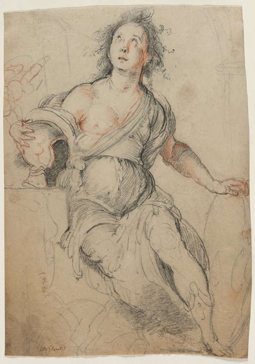 寓言图c。 1635。 作者 贝尔纳多·斯特罗兹（Bernardo Strozzi）