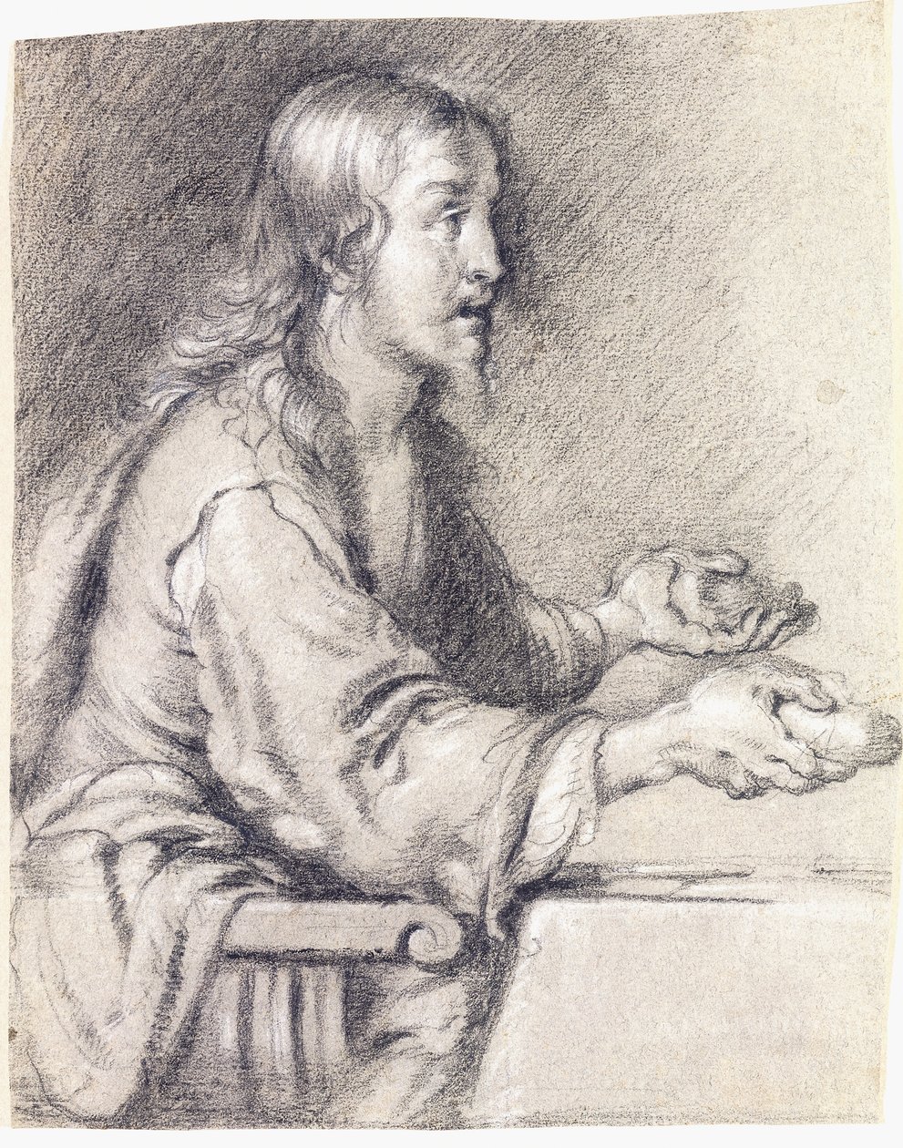基督在以马us斯介绍面包 作者 贝尔纳多·斯特罗兹（Bernardo Strozzi）