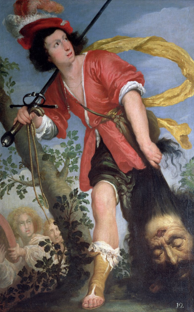 大卫与歌利亚的头 作者 贝尔纳多·斯特罗兹（Bernardo Strozzi）