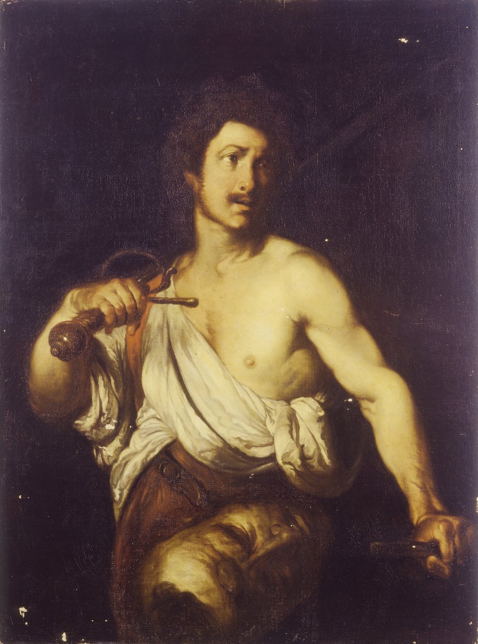 大卫与歌利亚负责人c。 1635 作者 贝尔纳多·斯特罗兹（Bernardo Strozzi）