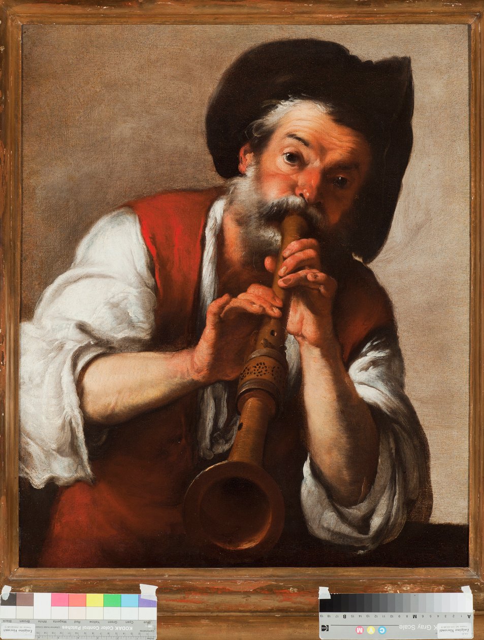Il pifferaio (长笛演奏者) (吹笛者) Bernardo Strozzi (1581-1644) 绘画 17 世纪 Genes, Musei di Strada Nuova (ex Palazzo Rosso) 作者 贝尔纳多·斯特罗兹（Bernardo Strozzi）