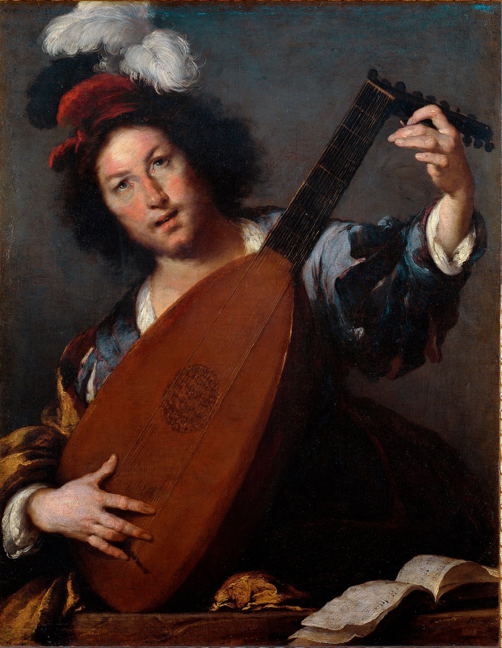 琵琶播放器 作者 贝尔纳多·斯特罗兹（Bernardo Strozzi）