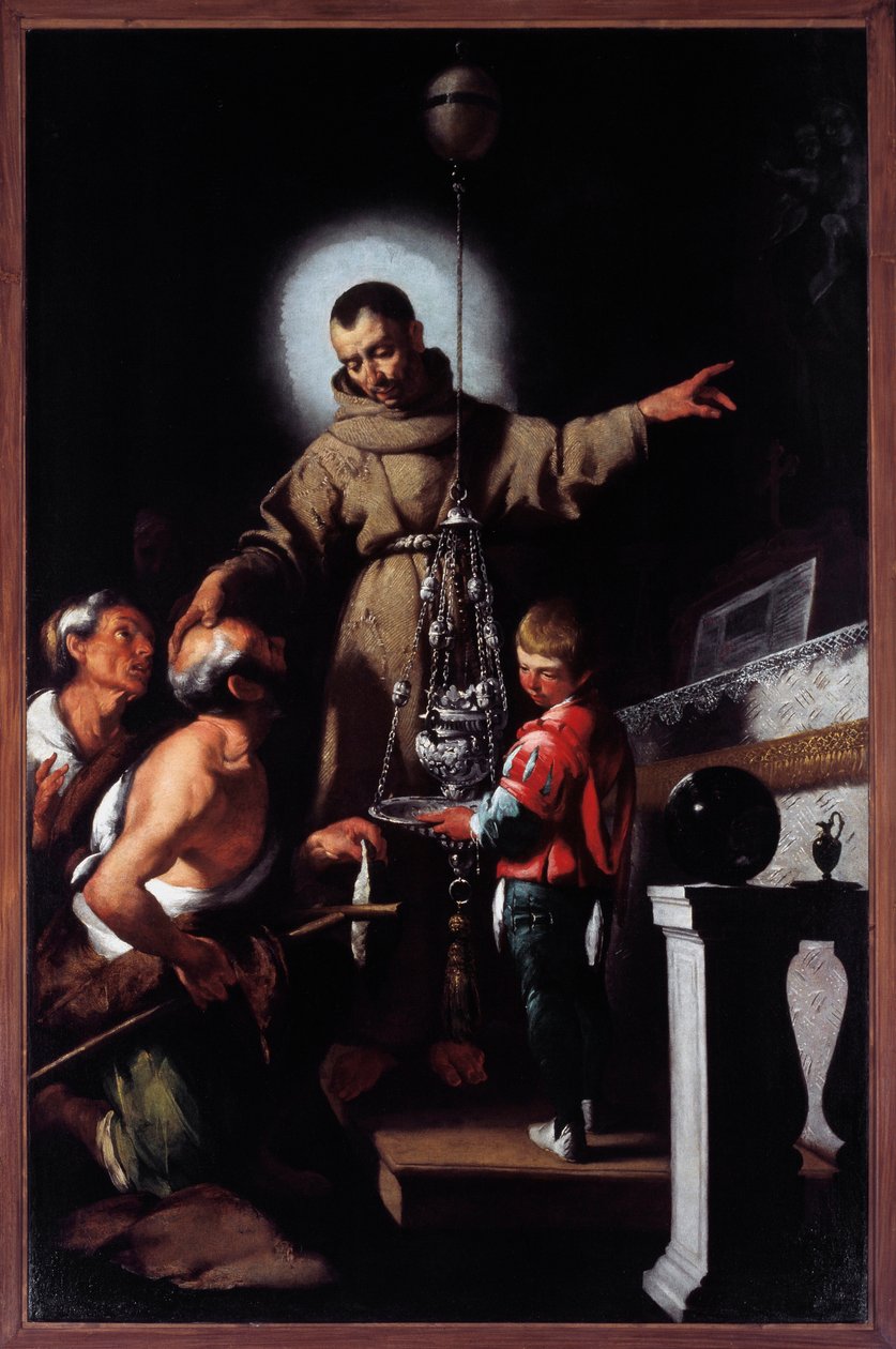 阿尔卡拉的圣迪达克斯肖像（布面油画） 作者 贝尔纳多·斯特罗兹（Bernardo Strozzi）