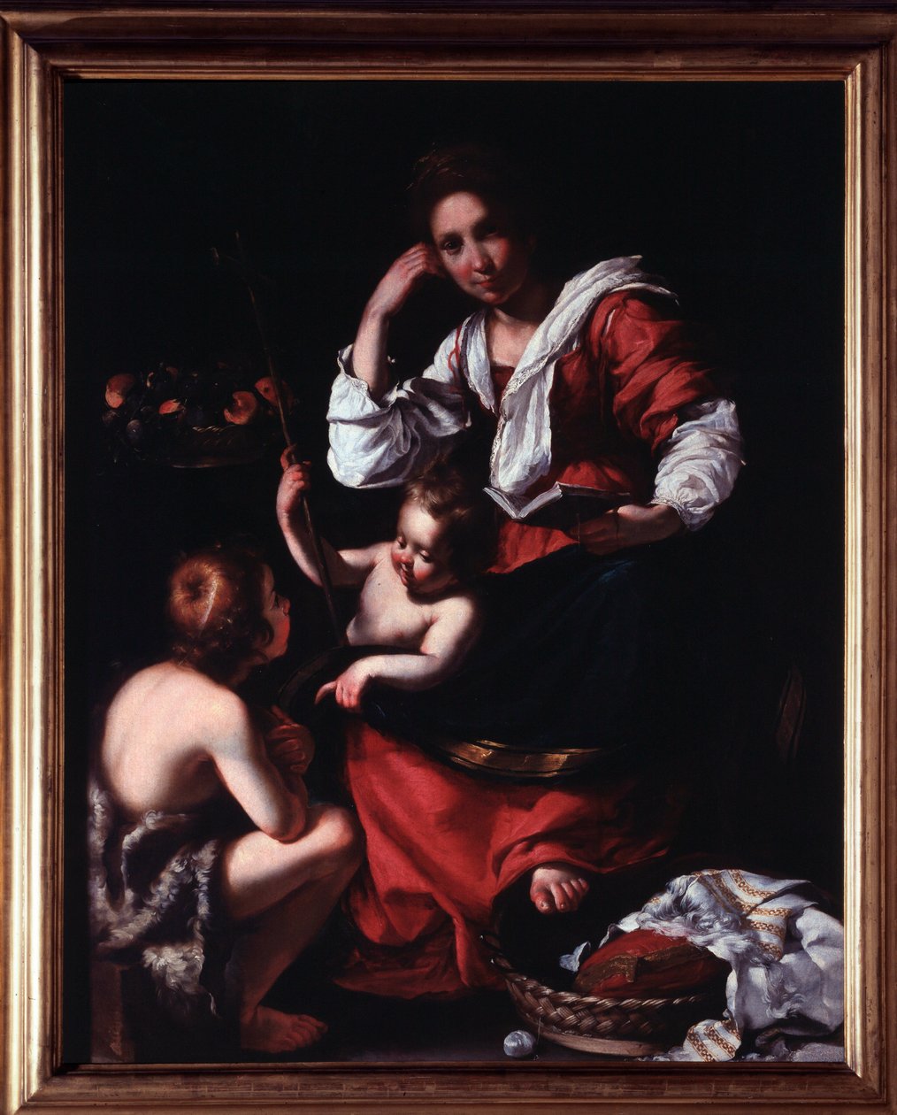圣家与施洗者圣约翰的代表（圣家与施洗者圣约翰） 画作 Bernardo Strozzi (1581-1644) Genes, Musei di Strada Nuova (ex Palazzo Rosso) 意大利 作者 贝尔纳多·斯特罗兹（Bernardo Strozzi）