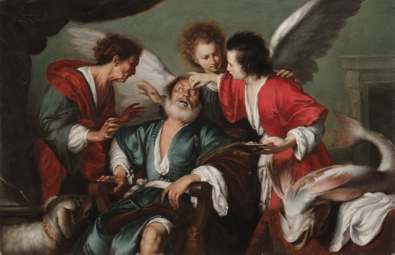 托比特的医治 作者 贝尔纳多·斯特罗兹（Bernardo Strozzi）